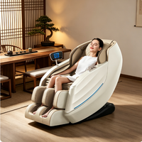 Sillón de Masaje con Compresión Caliente 8D, Gravedad Cero, Spa, 120W, Inteligente, Tuya, Eléctrico, Masaje Corporal Completo con Función de Calefacción, Cuero PU