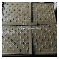 Couverture de regard temporaire en fonte ductile 800*900mm & 900*1000mm Noir Forme ronde durable pour le drainage routier