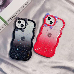 Nouveau Macaron Couleur Ondulé Bordure Mobile Téléphone Cas Transparent Estuches Para Celular Téléphone Cas Pour iPhone 15 14 13 12 11 Pro Max - Product Image 2