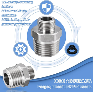 3/8 \ "G Nam chủ đề kết nối vòi phụ kiện thép không gỉ nước TAP <span class=keywords><strong>Adapter</strong></span> Phụ kiện với xử lý bề mặt mịn - Product Image 6