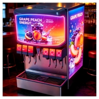 Affiche publicitaire EL fine et haute luminosité. Fonctionne sur le côté, le dessus ou la face avant des réfrigérateurs, congélateurs et machines à café. pour les magasins et les pubs