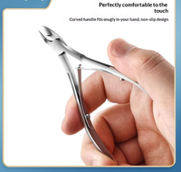 Kit de coupe-cuticules professionnel en acier inoxydable, directement de l'usine, pour l'élimination des peaux mortes et le façonnage des ongles, anti-éclats