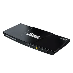 منفذ العرض من TESmart, منفذ العرض الثنائي HDMI يدعم مفتاح الشاشة المزدوج 4K 60HZ USB جهاز للمنزل والمكتب 4x2 HDMI DP KVM محدد المفاتيح