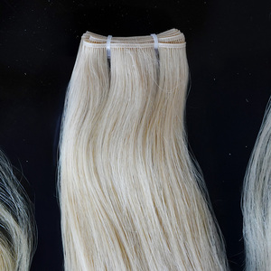 Perruque brésilienne en cheveux humains naturels, pré-collée, style noir 1b, avec pointes à simple trame - Product Image 1