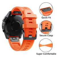 Langlebiges QuickFit Silikon-Uhrenarmband für Garmin Instinkt 2 × 26 mm 22 mm