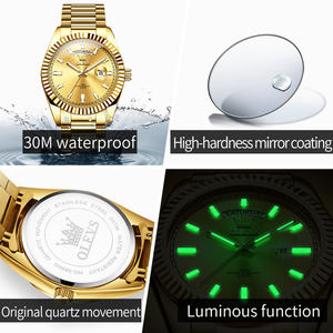   Reloj de Cuarzo 5650 de Lujo, Moda, Negocios, Clásico, Superventas, OEM, Logotipo Personalizado, Luminoso, Resistente al Agua, con Calendario, para Hombre - Product Image 5