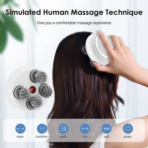 Mini Masajeador Eléctrico para el Cuero Cabelludo con Luz Roja, 3 Velocidades, Portátil, Recargable, para Mascotas, Hombres y Mujeres - Product Image 6