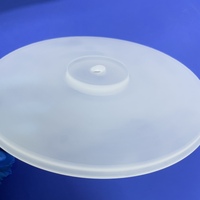 Plaque en quartz givré résistant à la chaleur JGS1, usinée avec précision par CNC, disque en silice fondue à étages avec trou central perforé