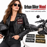 Patchs brodés personnalisés pour motos, appliques textiles personnalisées pour vestes et gilets, badges thermocollants style motard