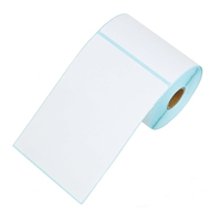 Label Pengiriman Logistik Barcode Thermal Langsung Syncode Putih 4X6 Inch, Gulungan 1 Core, Tahan Air, Tahan Minyak, Kuat, Harga Grosir