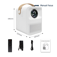 Mini Proyector LED CRE CR35, Compatible con 4K, 1080P HD, Android, Batería Integrada, Cine en Casa Portátil