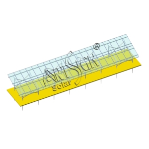 Structure de montage au <span class=keywords><strong>sol</strong></span> en acier galvanisé (zinc, aluminium, magnésium) pour panneaux solaires photovoltaïques, avec fondation <span class=keywords><strong>par</strong></span> pieux – Artisanat d'installation - Product Image 1
