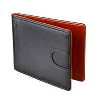 Penjepit Uang Kulit Asli Anti RFID, Dompet Lipat Tipis, Tempat Kartu, Penjepit Uang Kertas untuk Pria