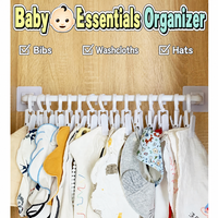 Attaches de rangement en plastique pour armoire, sans perçage, pour chapeaux, bavoirs, serviettes, rideaux, organisateur de rangement domestique