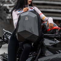 Sac à dos rigide pour moto, personnalisé et aérodynamique, tout-en-un |   Sac de rangement pour casque de course aspect fibre de carbone |   Service OEM ODM