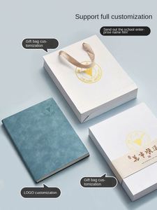 Cuaderno Grande B5 de Cuero Suave, Diseño Artístico Exquisito y Simple, Personalizable con Logotipo, Diario con Líneas Horizontales para la Universidad - Product Image 4