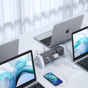 180 Вращающийся удлинитель универсальный стандарт 3 5 7 Way Электрический штекер 2 USB-порта удлинитель с индивидуальным переключателем - Product Image 6