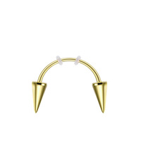 Démon sourire ongles Zombie dents ceinture Vampire tigre dents crevaison bijoux C-forme pointe lèvres cerceau anneaux Vampire dents décor