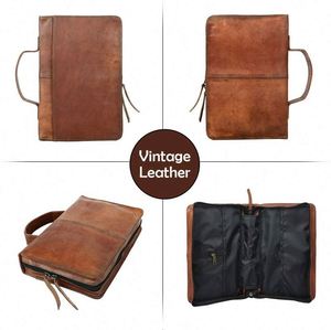 Housse de Bible en nylon vintage marron personnalisée avec poignée et poche arrière, fabriquée par une usine BSCI, pour femmes - Product Image 4