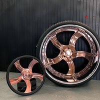 Jantes RCSR 22 24 26 pouces 5x127 5x112 5x114.3 Roues personnalisées chromées forgées avec volant pour Chevy Chrysler Oldsmobile