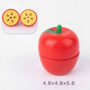 Coupe de bois magnétique fruits légumes enfant en bas âge éducatif semblant jouer jouet en bois cuisine ensemble jouets pour enfants - Product Image 6