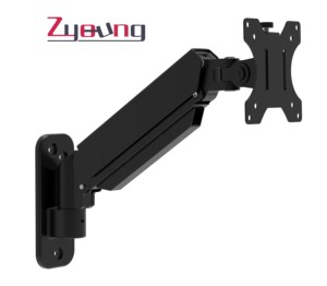 Best Popular Office Furniture Flexible Lcd PC <strong>Swing</strong> Arm Monitor <strong>Bracket</strong> Black/White Monitor Wall Mount - Product Image 1