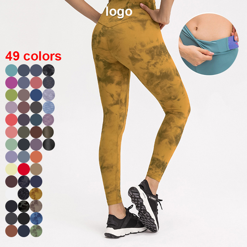 Custom Solid Full Length High Waist Align Soft Breathable Quick Dry Plus Size Workout Leggings Women Yoga Pants Pocket Seamless