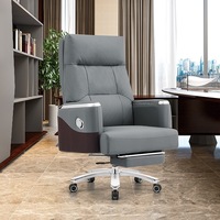 Fauteuil de Direction en Cuir Ergonomique et Massant, Pivotant et Inclinable, pour Bureau Commercial ou Domicile – Style Moderne et Luxe