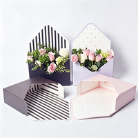 Boîte à fleurs préservées faite à la main, emballage de bouquet rond avec finition mate, présentoirs floraux, roses en savon