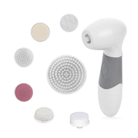 Appareil de massage corporel électrique en silicone imperméable 7-en-1, brosse nettoyante sonique rotative pour le visage, exfoliant pour la peau