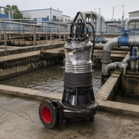 Pompa Limbah Vertikal Tugas Berat Berbahan Besi Cor, Pompa Drainase Air Limbah Seri WQ Aliran Tinggi, Desain Anti Sumbat