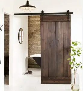 Prima Modern Living Room Banheiro madeira maciça deslizantes Interior Barn Doors