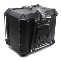 Boîte arrière en alliage d'aluminium Baul Moto Universal Motorcycle Top Tail Box 55L pour moto Large