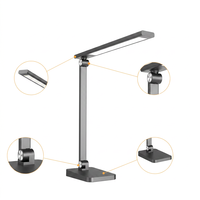 Lampe de bureau LED minimaliste 18W, CRI 95 élevé, protection des yeux, lampe de lecture pour étudiants, pliable, réglable, avec minuterie