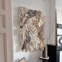 Boho abstrait récif de corail tissé tapisserie macramé tentures murales Design 3D texturé Art maison décoration murale pour la maison de luxe