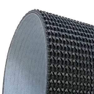 Hochwertiger PVC-Schwarz-Blumenmuster-Verschluss Schwarzer rauer PVC-Förderband