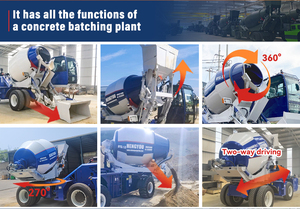 Camion malaxeur à béton HENGYOU 3,5 m³ 4,0 m³ avec pompe, malaxeur à béton mobile portable autochargeur de <span class=keywords><strong>petite</strong></span> taille - Product Image 3