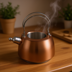 Bouilloire sifflante Schulte-U Flute Zora en cuivre et acier inoxydable 1,5 L - Product Image 3