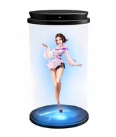 Cylindre HoloTube Holographique 3D Affichage Plug Play Mini Hologramme Portable Vitrine Transparente Hologrammes Interactifs 3D Holobox
