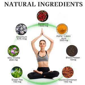 Lower Price 1500mg Berberine Extract Capsules for Natural Energy Booster Gut Health Management 90 Caps Chromium <b>Supplement</b> - Product Image 3
