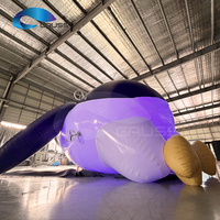 GAUSS Pingouin Gonflable Géant Personnalisé 8-10 pieds en TPU, Publicitaire, avec LED Couleurs Changeantes, pour Publicité Aérienne