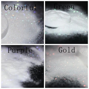 Poudre holographique extra fine de 1 kg, 0,1 mm, blanche, irisée, brillante, paillettes ultra-fines, vert/violet/or/coloré - Product Image 5