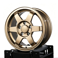 Rines de Aleación Flow Forming de 14-20 Pulgadas, 4x100 5x114.3, Diseño Cóncavo, Color Bronce, ET6 Personalizado para Autos de Pasajeros