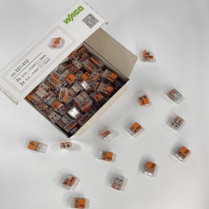 Wagos <span class=keywords><strong>221</strong></span>-412/<span class=keywords><strong>413</strong></span>/415 ตัวเชื่อมต่อสายไฟแบบสปริงแบบเสียบได้ รุ่น <span class=keywords><strong>221</strong></span> ปลอดภัยและรวดเร็ว ใช้ได้กับสายไฟแบบอ่อนและแบบแข็ง - Product Image 1