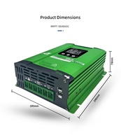 Contrôleur de charge solaire MPPT en aluminium 12V 24V 36V 48V à reconnaissance automatique 60A 80A avec écran LCD pour batteries scellées, gel, AGM, ouvertes et lithium