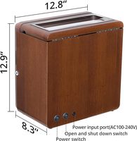 Boîte de remontage de montre automatique de luxe à 2 emplacements en noyer avec moteur ultra-silencieux à alimentation directe verrouillable à LED LCD personnalisé