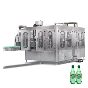 Automatic small plastic pet bottle soda carbonated energy drink beverage production filling machine line