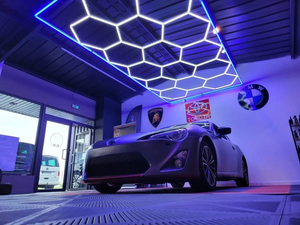 Cao cấp cá nhân Led RGB hình lục giác nhà để xe ánh sáng trần nhôm RGB LED ánh sáng với từ xa - Product Image 3