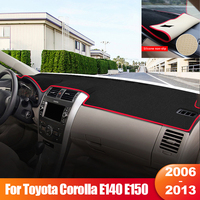 Para Toyota Corolla E140 E150 2006 2007 2008 2009 2010 2011 2012 2013, alfombrilla para salpicadero de coche, alfombrilla Anti-uv antideslizante, accesorios