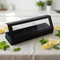 Boîte cadeau rigide personnalisée en forme de livre noir pour emballage de bougies, fermeture magnétique, logo, languette de tirage, carton recyclable, finition brillante/mate